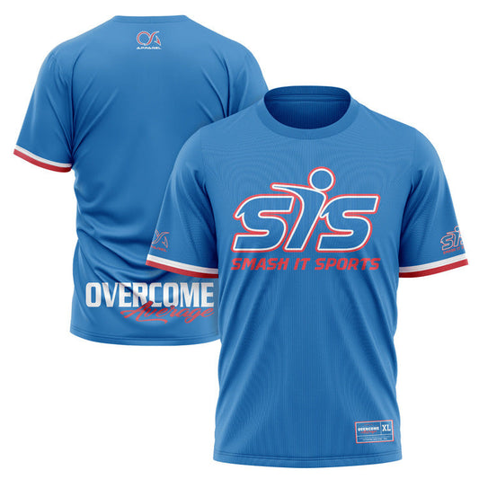 Smash It Sports Short Sleeve Shirt - Steel Blue