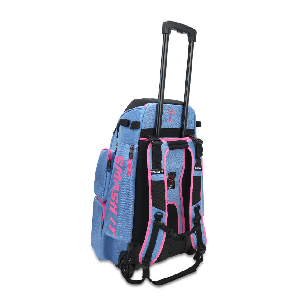 2025 Smash Ops Lil’ Guerrilla Hybrid Roller/Bat Pack Bag - Carolina/Pink