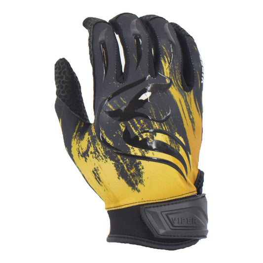 Viper Lite Premium Batting Gloves Leather Palm - Black/Gold