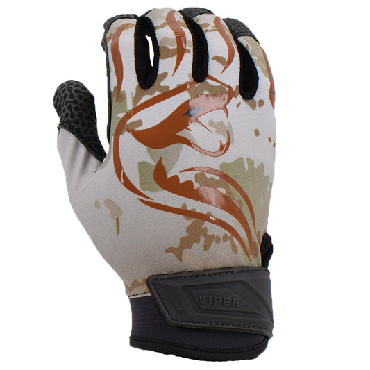 Viper Lite Premium Batting Gloves Leather Palm - Desert Camo