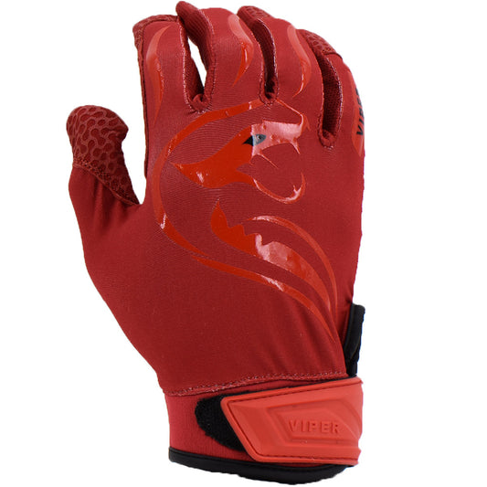 Viper Lite Premium Batting Gloves Leather Palm  Red