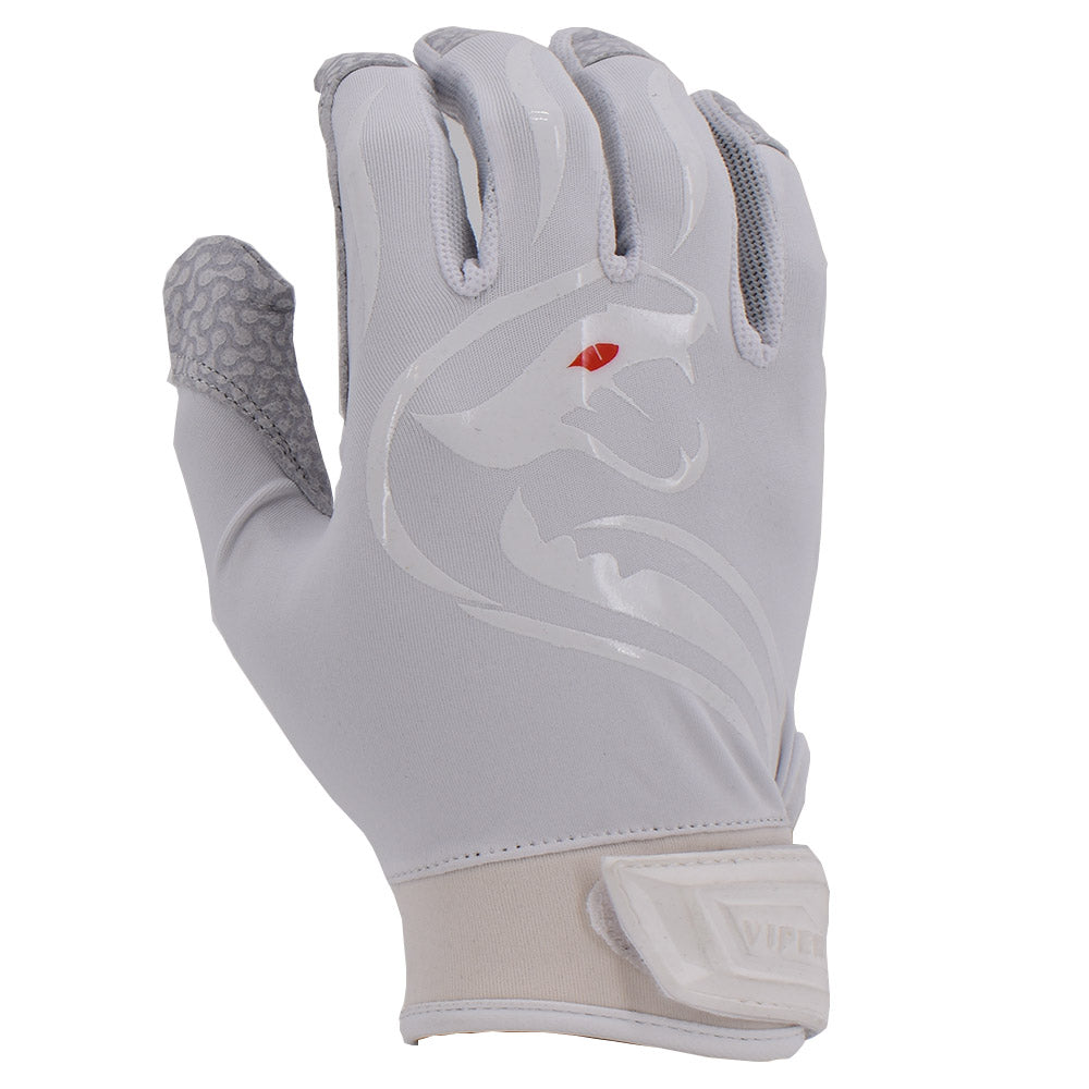Viper Lite Premium Batting Gloves Leather Palm - White Out