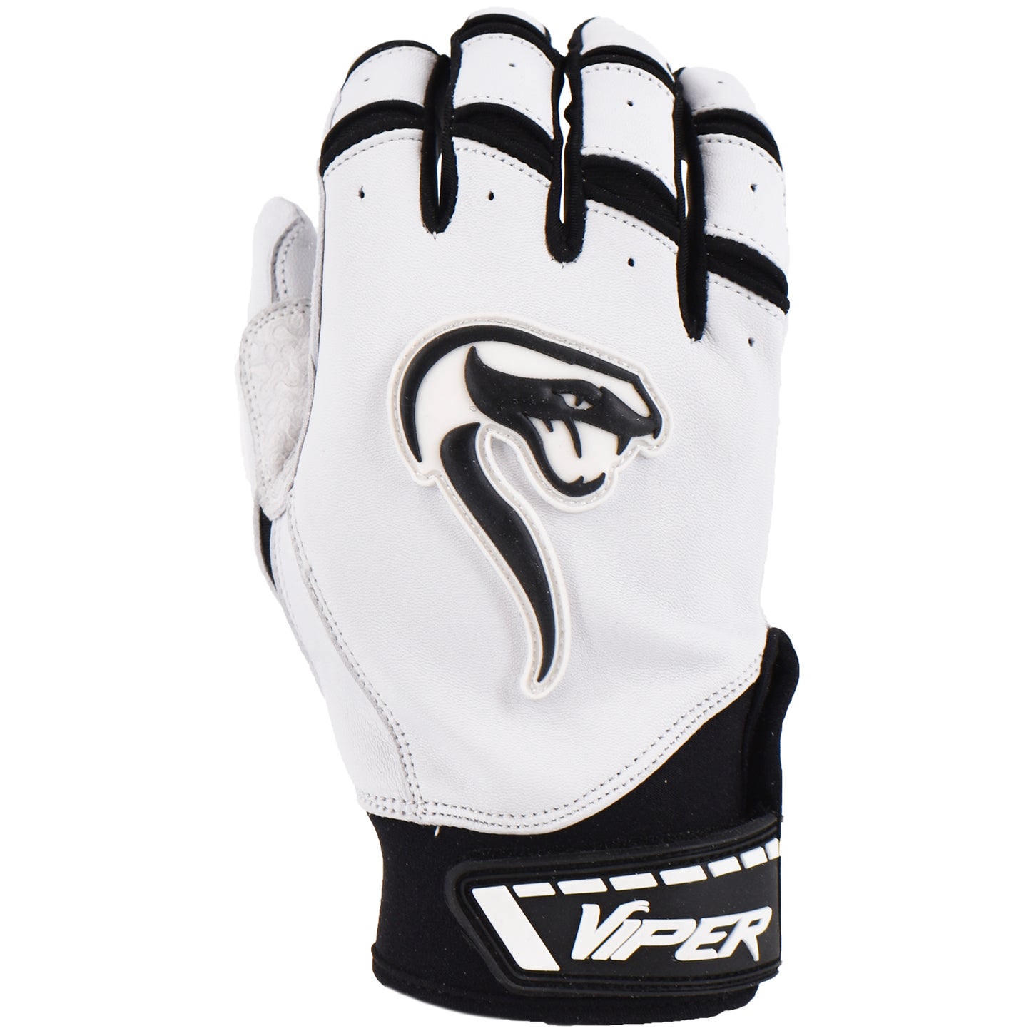 Viper Grindstone Short Cuff Batting Glove - White/Black