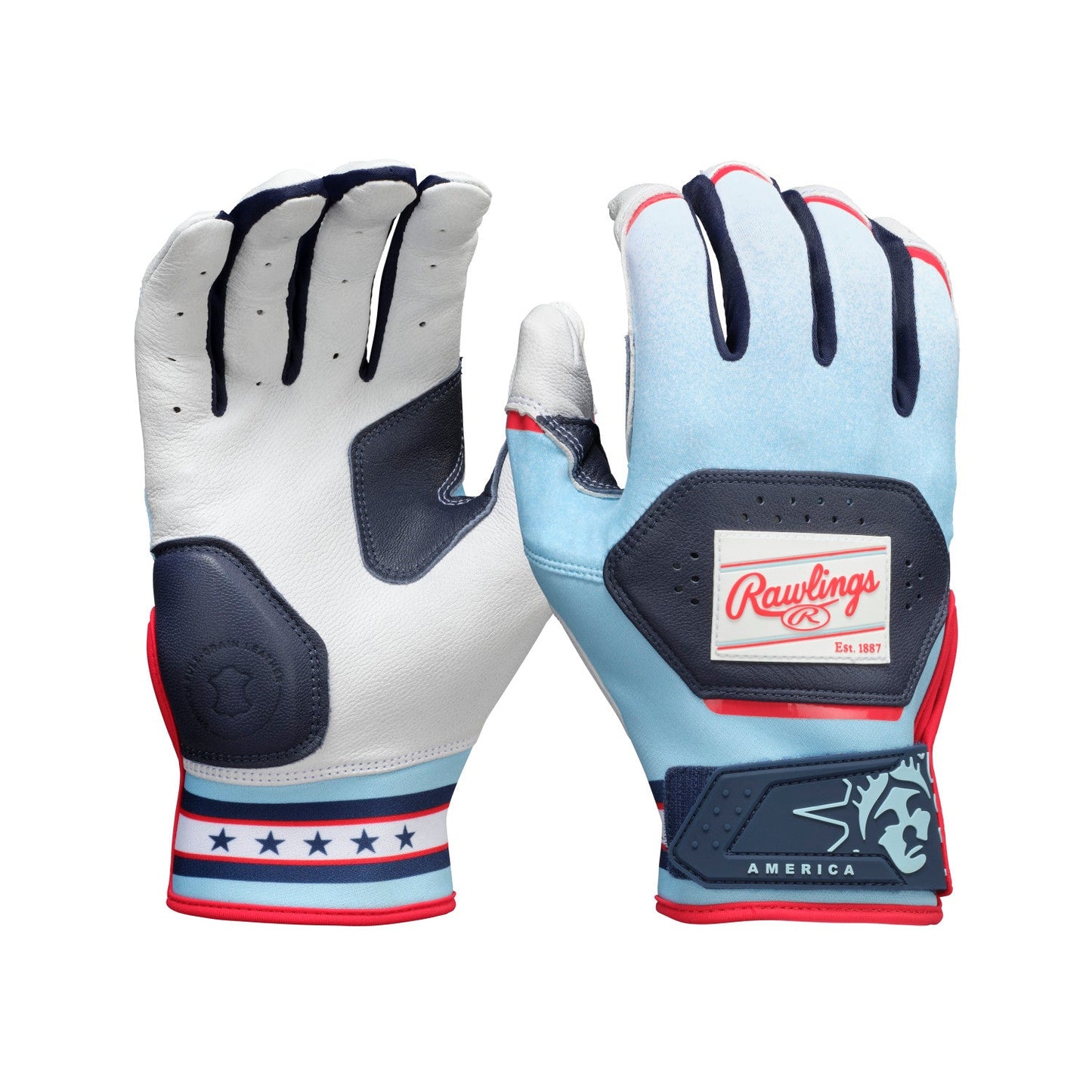 Rawlings Americana Collection Workhorse Batting Gloves – Product View | Smash It Sports | leather, pro, web