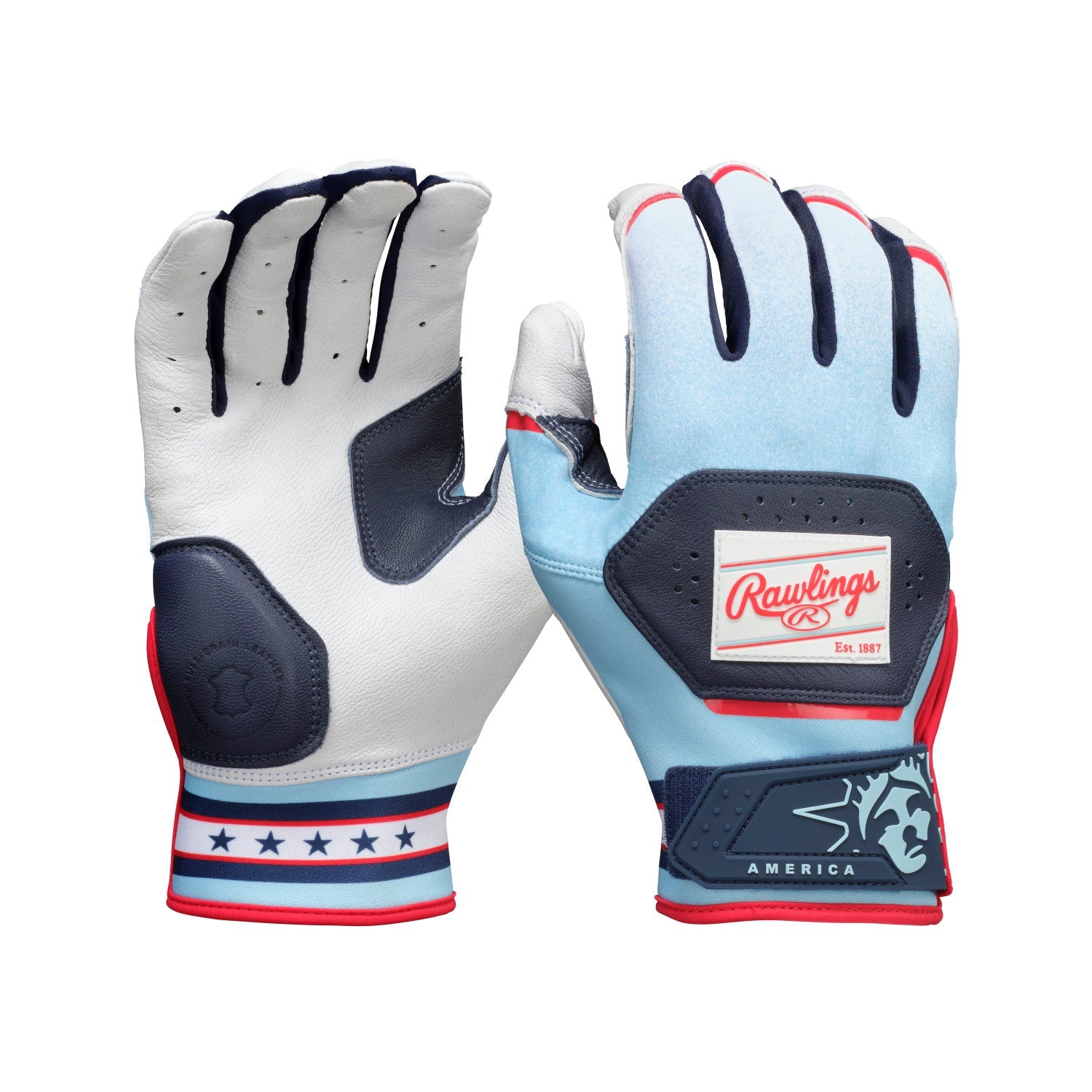 Rawlings Americana Collection Workhorse Batting Gloves – Product View | Smash It Sports | leather, pro, web