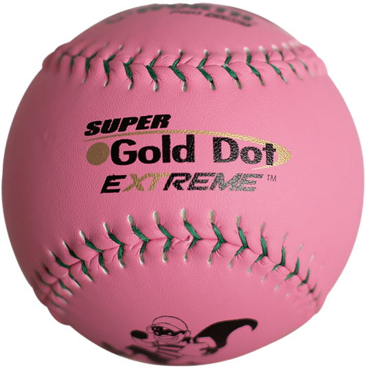 Worth Pink Super Gold Dot Extreme Composite 44/400 ISA 12" Slowpitch Softballs - WIS12CP