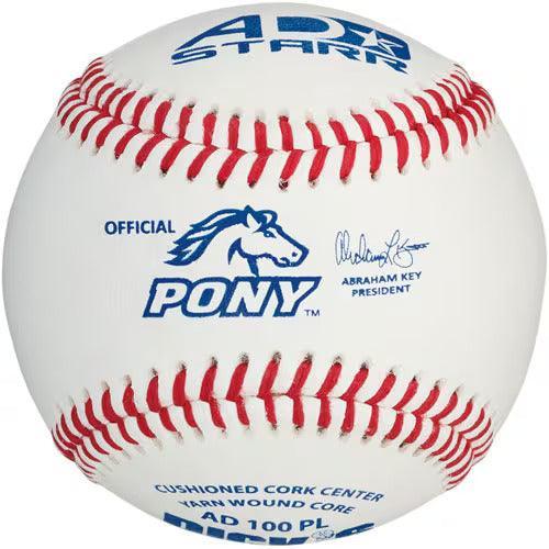 AD STARR Pony League Baseballs (Ages 12 & Under) AD 100 PL - Smash It Sports