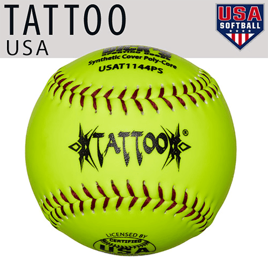 AD Starr Tattoo 44/375 ASA/USA 11" Synthetic Slowpitch Softballs - USAT1144PS - Smash It Sports