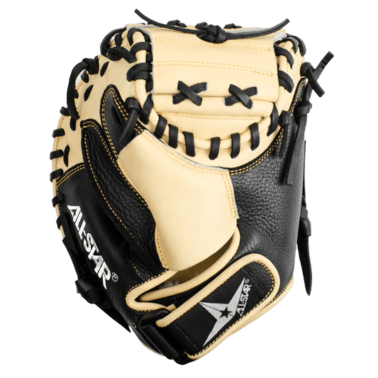 All-Star AF Focus Framer 29" Fastpitch Training Catchers Mitt/Glove - Black and Tan - Smash It Sports