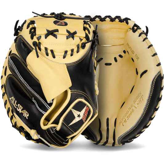 All-Star Pro Elite 32" Black/Tan Catchers Mitt/Glove - CM3000XSBT - Smash It Sports