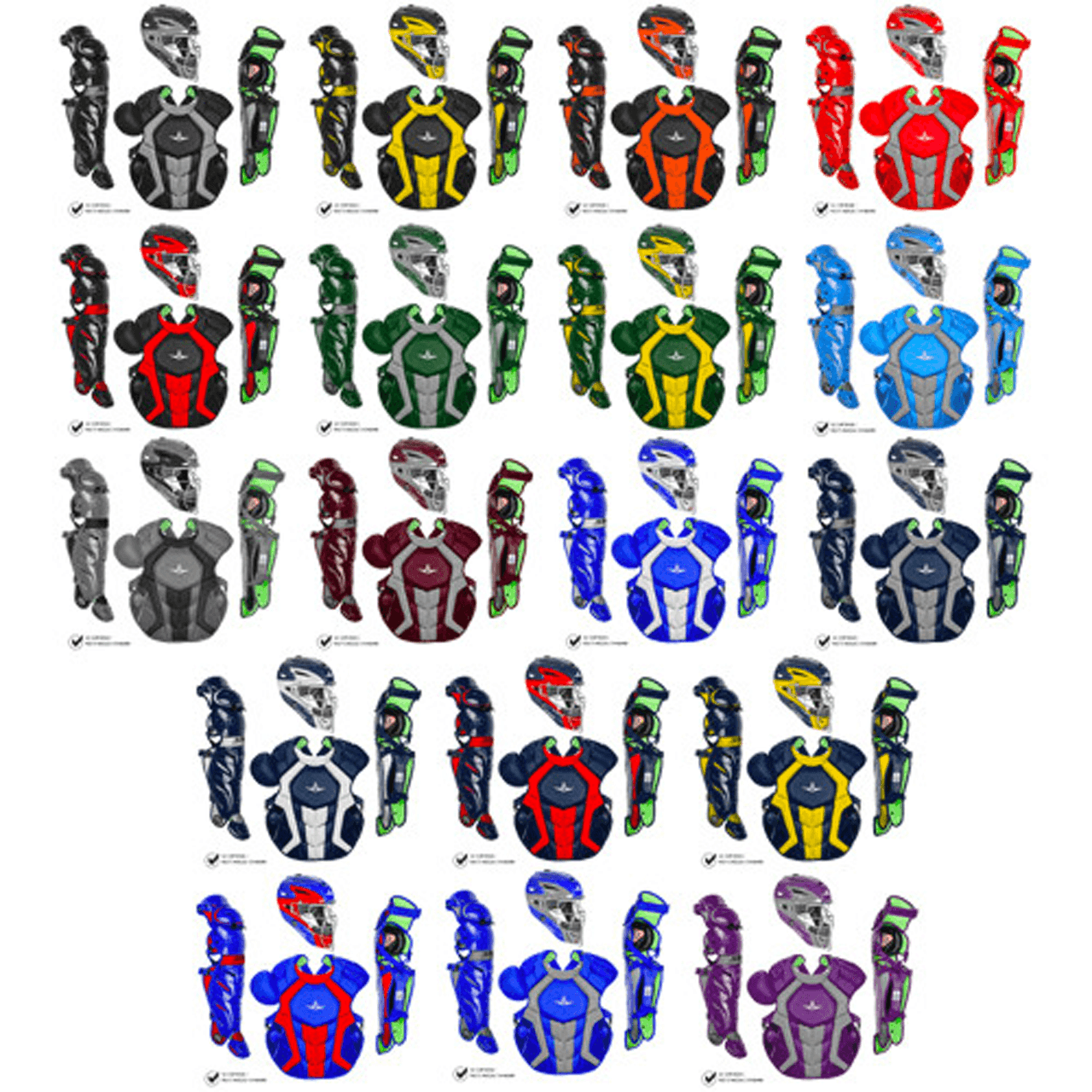 All-Star S7 Axis Adult NOCSAE Certified Catchers Set - Two Tone - Smash It Sports