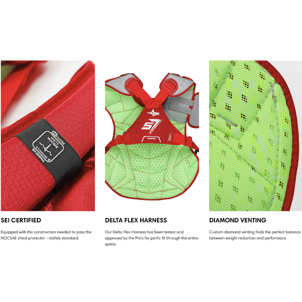 All-Star S7 Axis Age 12-16 NOCSAE Certified Catchers Set - Solid Colors - Smash It Sports