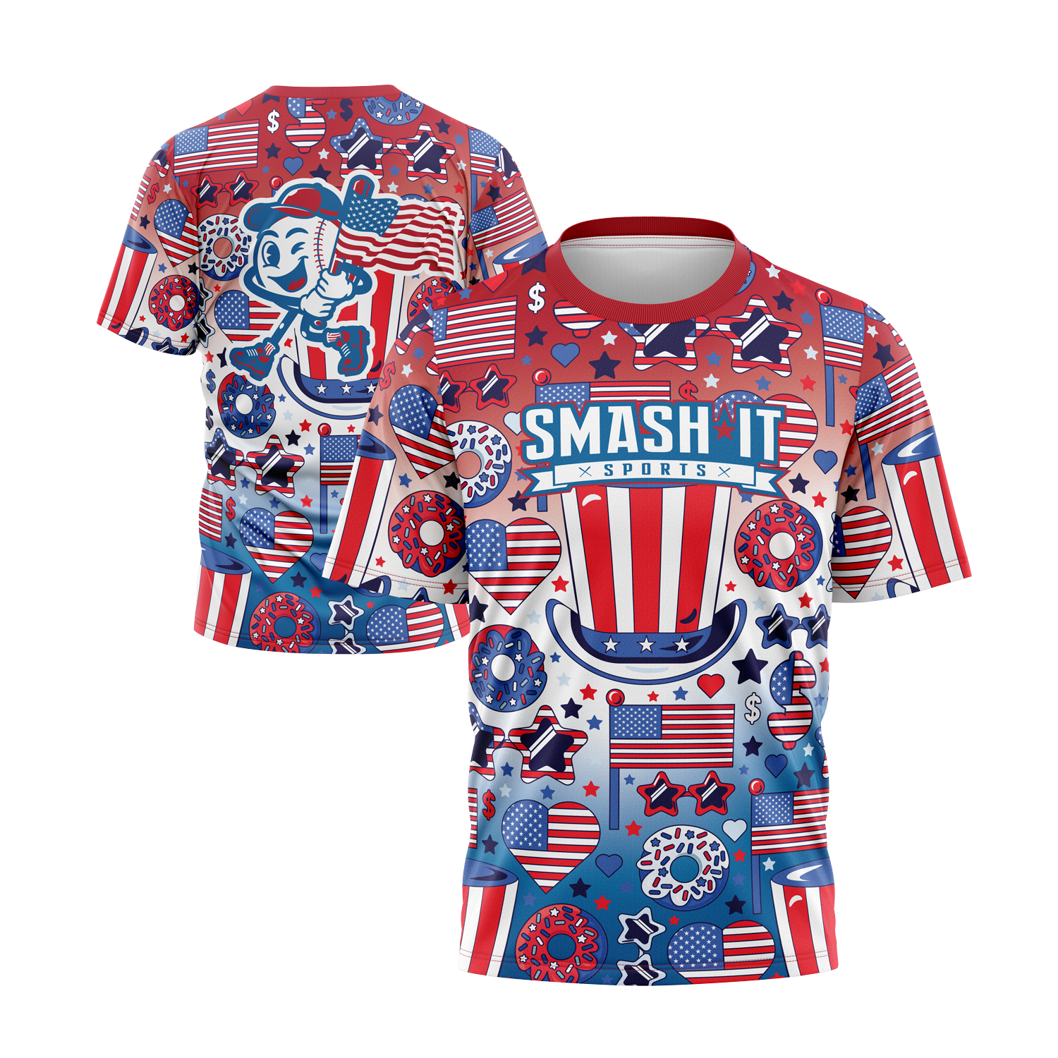 Smash It Sports Short Sleeve Shirt - Freedom Frenzy – Specs Overview | Smash It Sports | premium