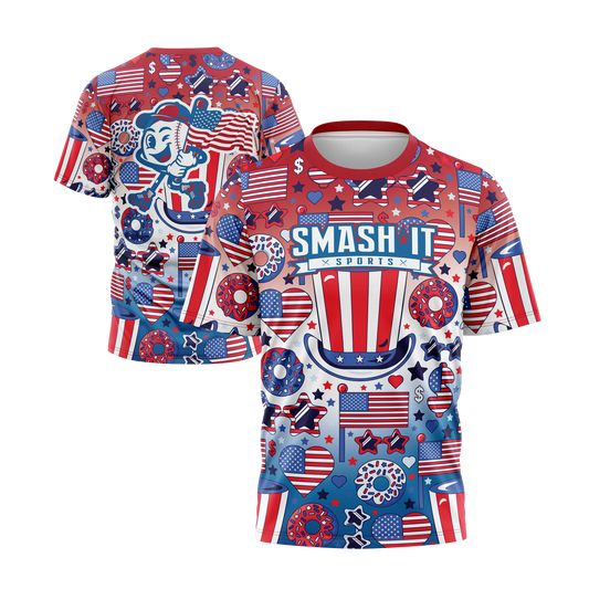 Smash It Sports Short Sleeve Shirt - Freedom Frenzy – Specs Overview | Smash It Sports | premium