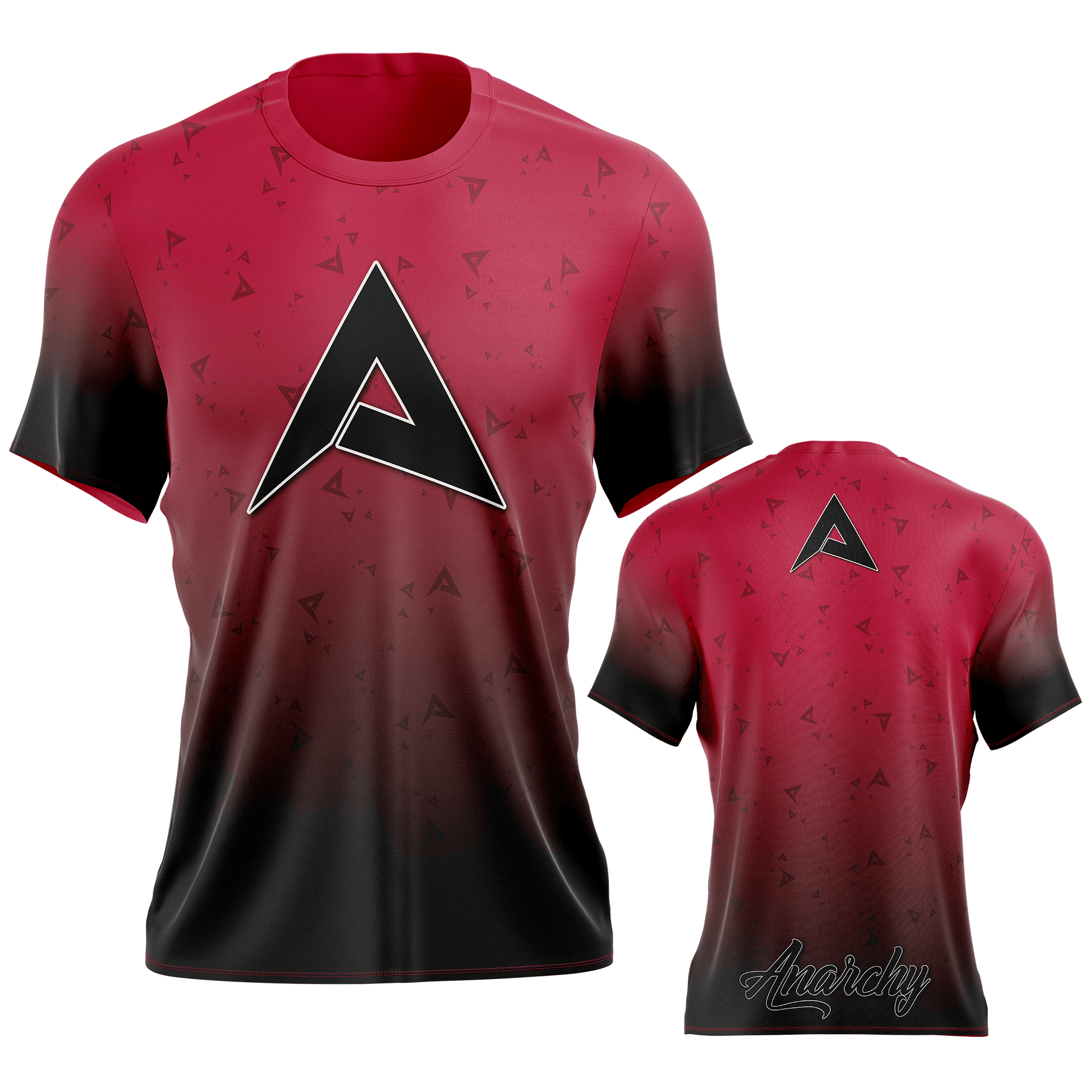 Anarchy Bat Company Short Sleeve Shirt - Red/Black Fade - Smash It Sports