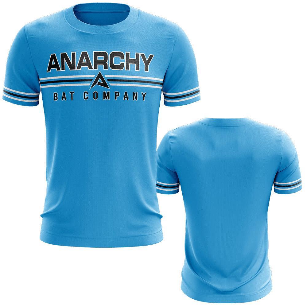 Anarchy EVO-Tech Short Sleeve Shirt - Columbia Blue – Primary View | Smash It Sports | Your, EVO-Tech, Made