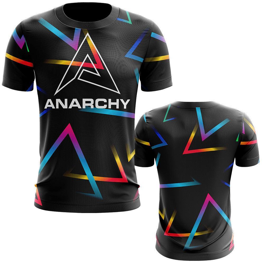 Anarchy EVO-Tech Short Sleeve Shirt - Triangles – Primary View | Smash It Sports | Your, EVO-Tech, Made