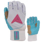 Anarchy Grindstone Long Cuff Batting Glove - White/Carolina/Pink – Product View | Smash It Sports | leather, pro