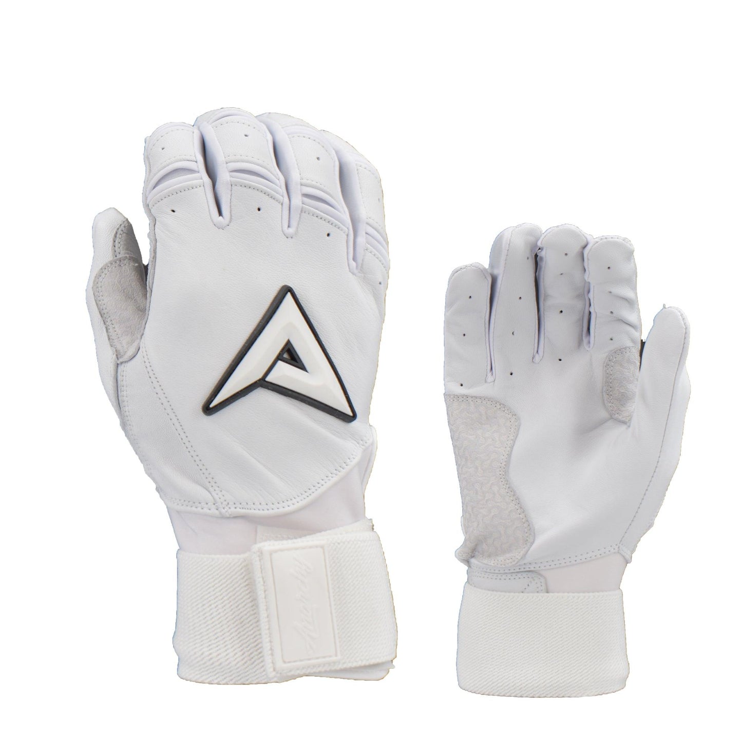 Anarchy Grindstone Long Cuff Batting Glove - Whiteout - Black – Product View | Smash It Sports | leather, pro