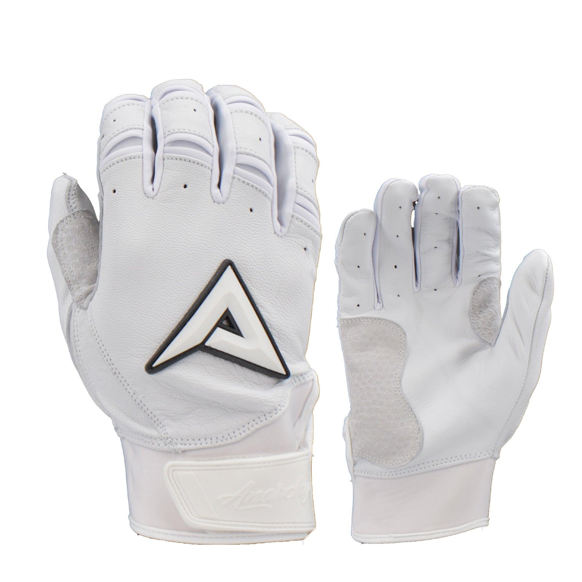 Anarchy Grindstone Short Cuff Batting Glove - Whiteout - Black - Smash It Sports