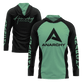 Anarchy Hooded Long Sleeve Tee - Mint/Black - Smash It Sports
