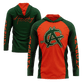 Anarchy Hooded Long Sleeve Tee - Orange/Dark Green - Smash It Sports