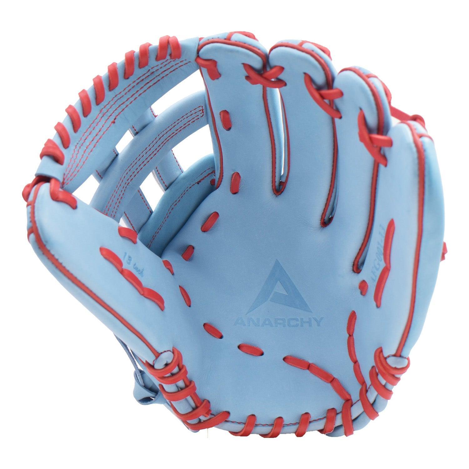 Anarchy Kip Leather Premium Softball Fielding Glove - AFG001 (Carolina/Red) - Smash It Sports