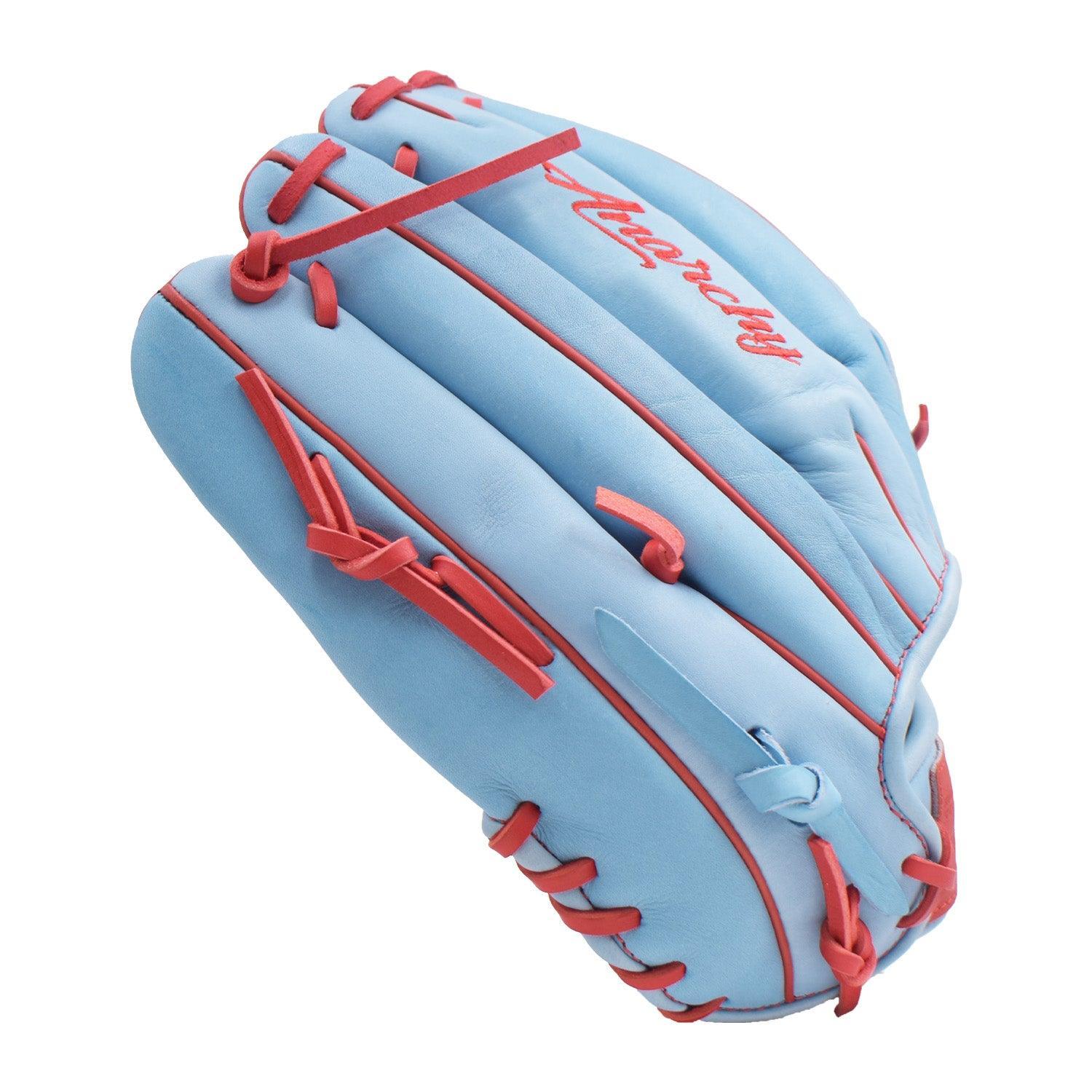 Anarchy Kip Leather Premium Softball Fielding Glove - AFG001 (Carolina/Red) - Smash It Sports