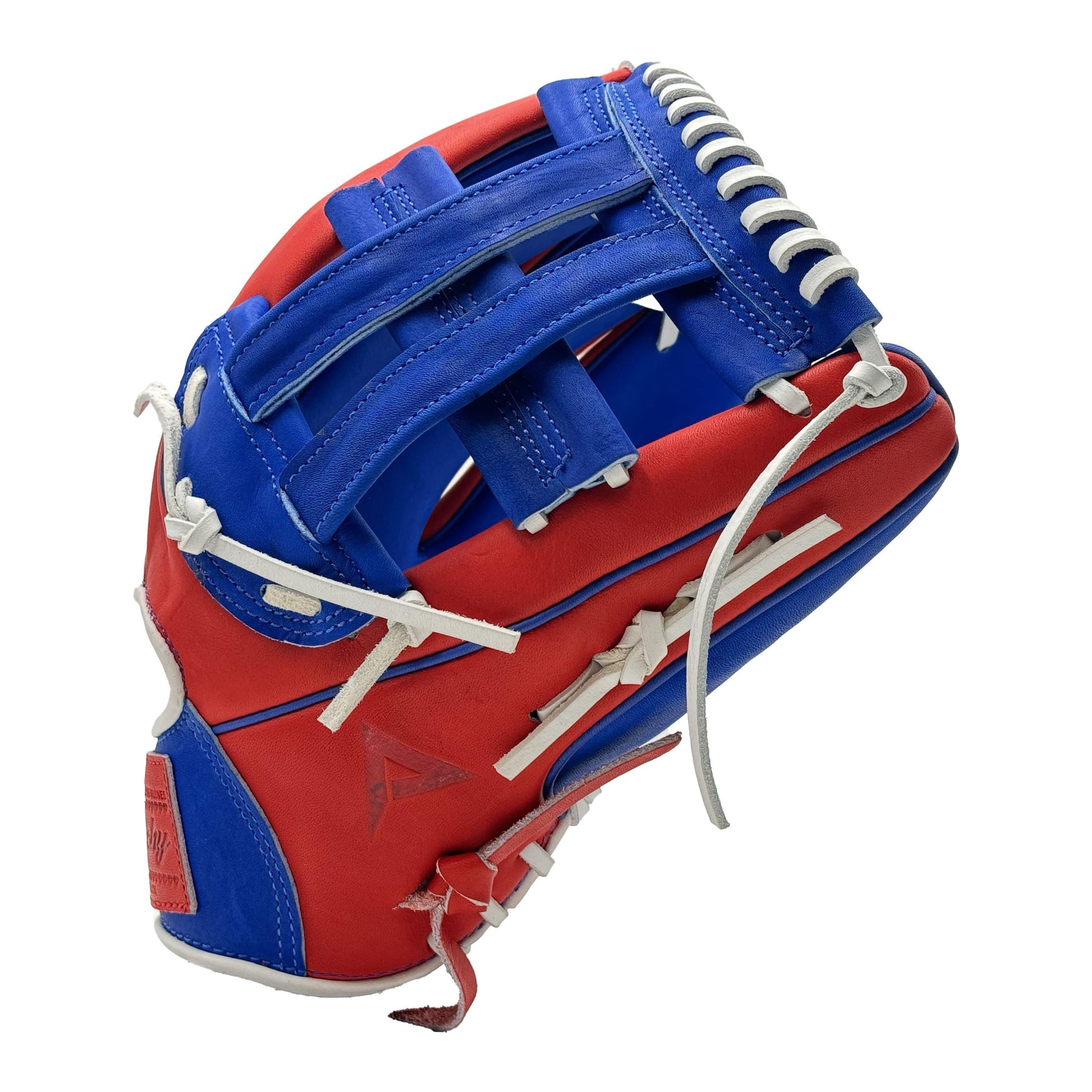 Anarchy Kip Leather Premium Softball Fielding Glove - AFG002 (Red/Royal) - Smash It Sports