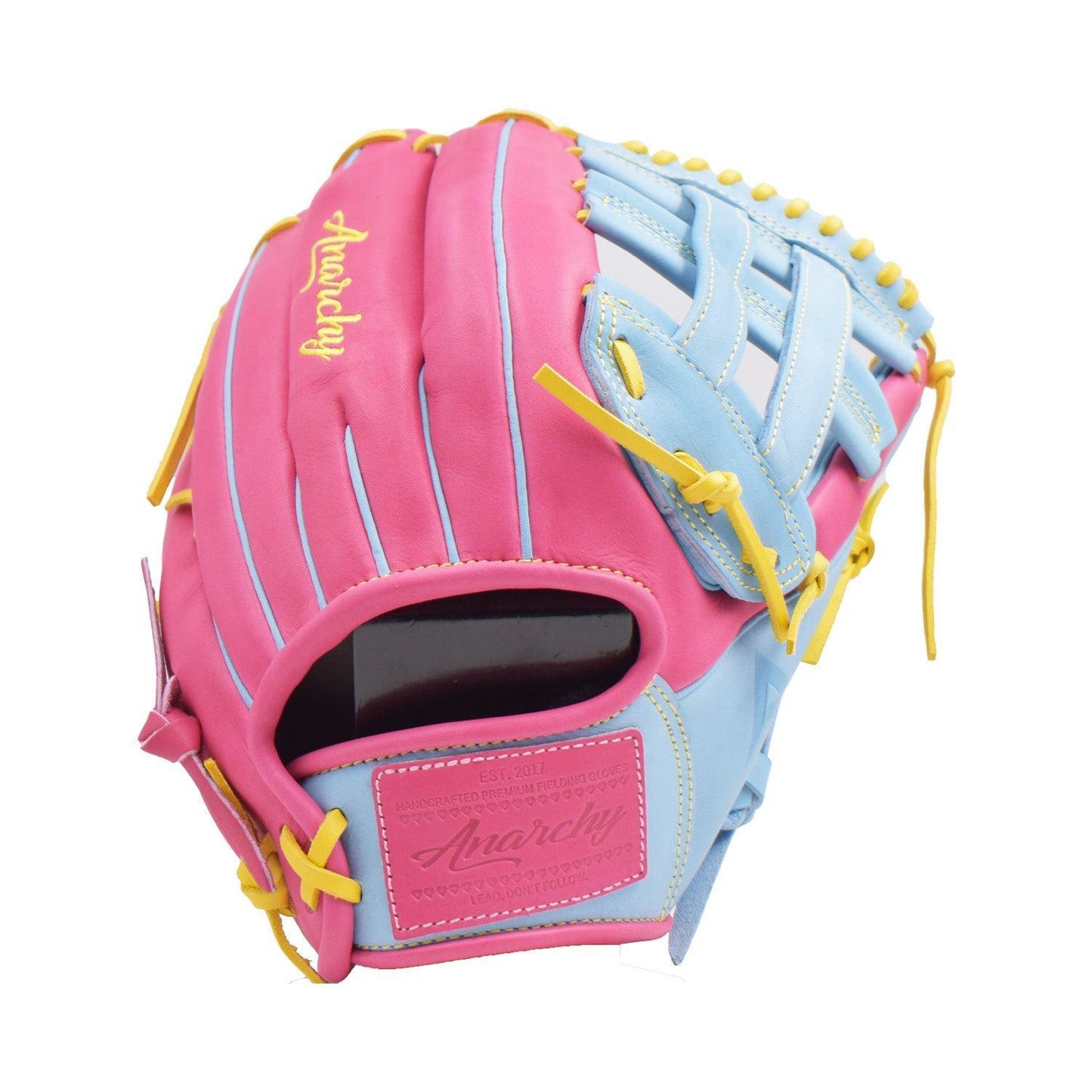Anarchy Kip Leather Premium Softball Fielding Glove - AFG005 (Carolina/Pink) - Smash It Sports