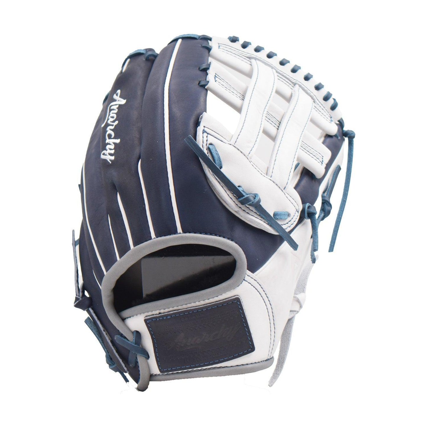 Anarchy Kip Leather Premium Softball Fielding Glove - AFG006 (Navy/White) - Smash It Sports