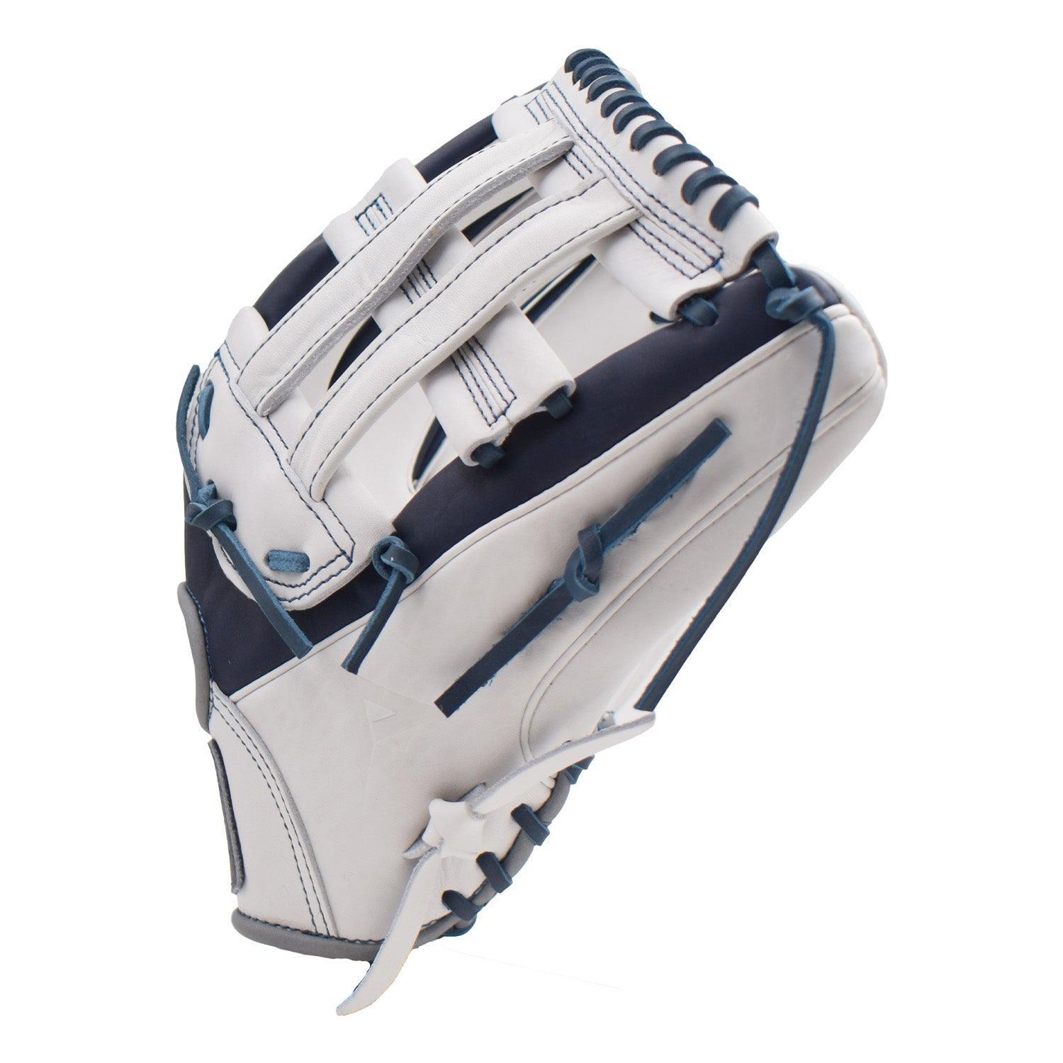 Anarchy Kip Leather Premium Softball Fielding Glove - AFG006 (Navy/White) - Smash It Sports