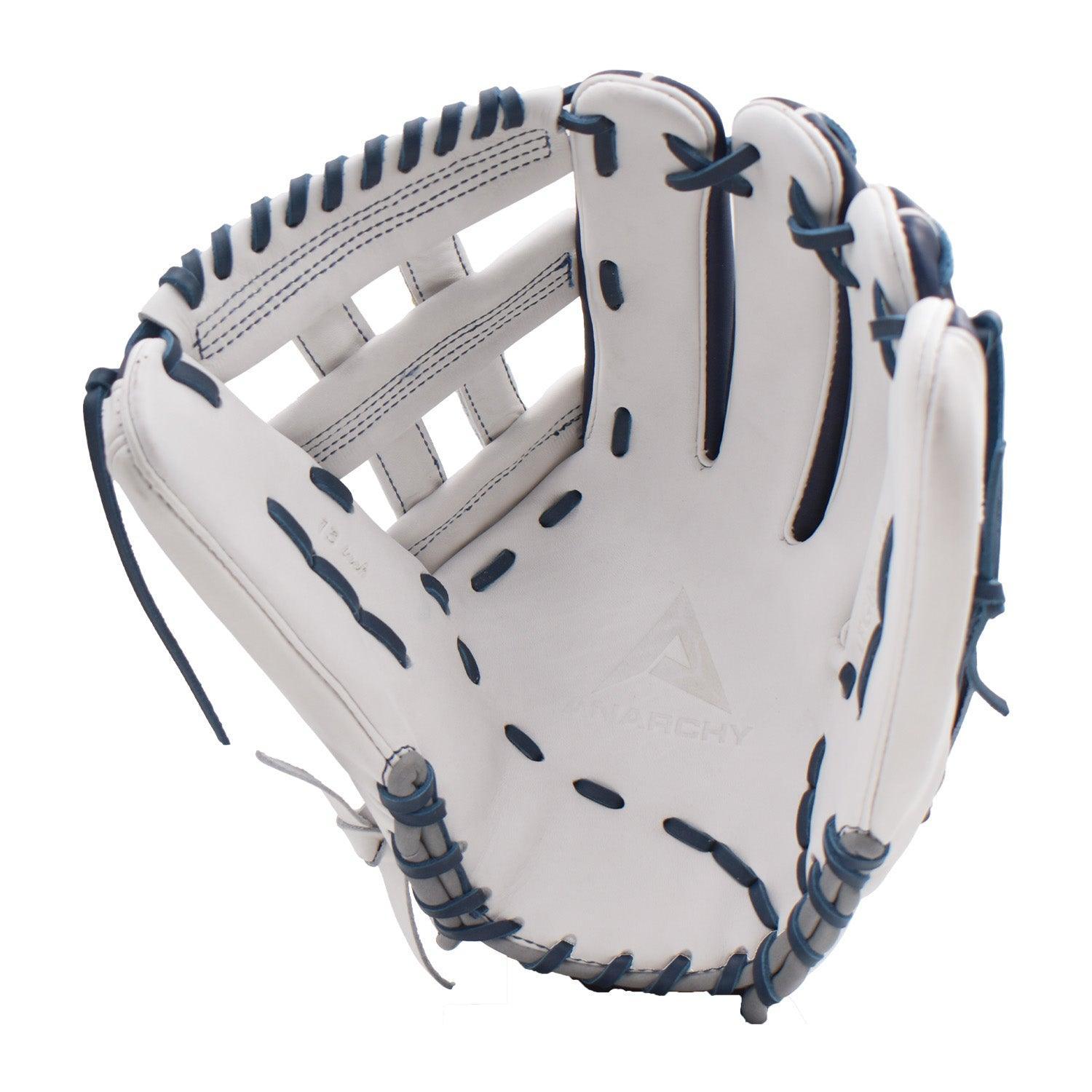 Anarchy Kip Leather Premium Softball Fielding Glove - AFG006 (Navy/White) - Smash It Sports