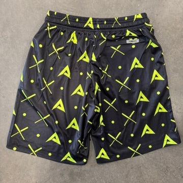 Anarchy Mesh Shorts - Black/Volt - Smash It Sports