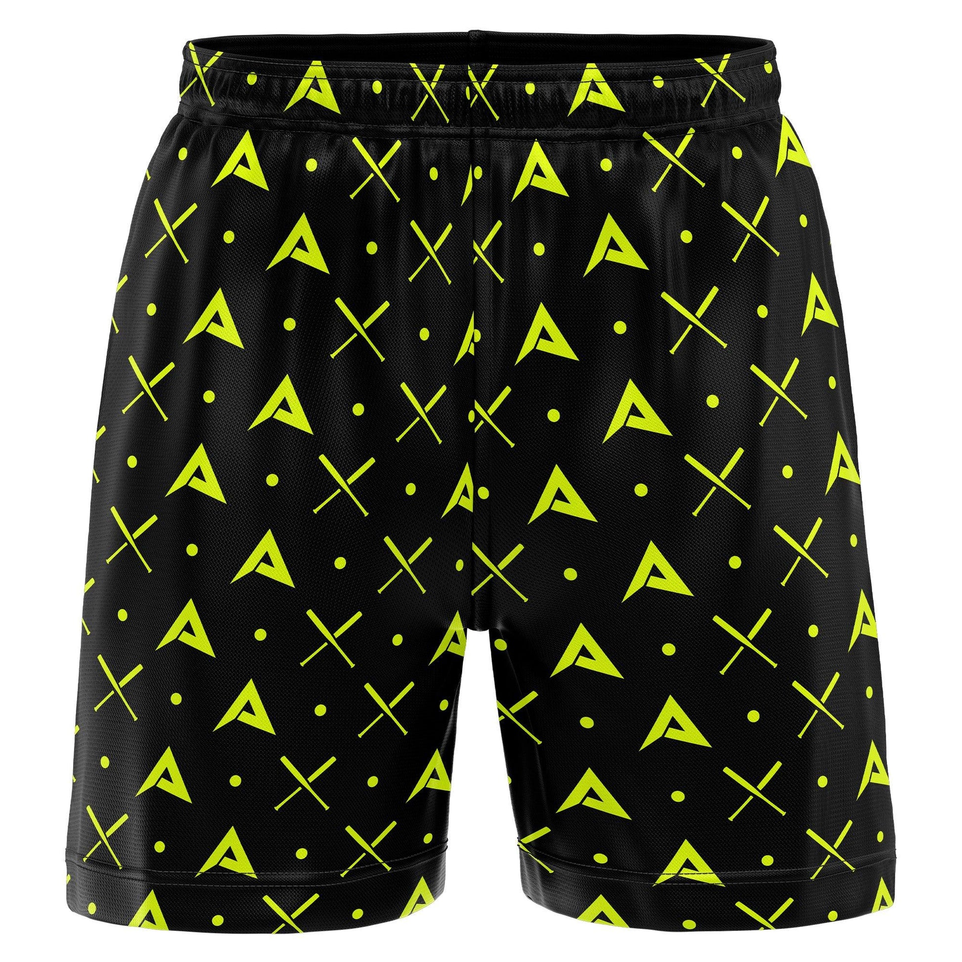 Anarchy Mesh Shorts - Black/Volt - Smash It Sports