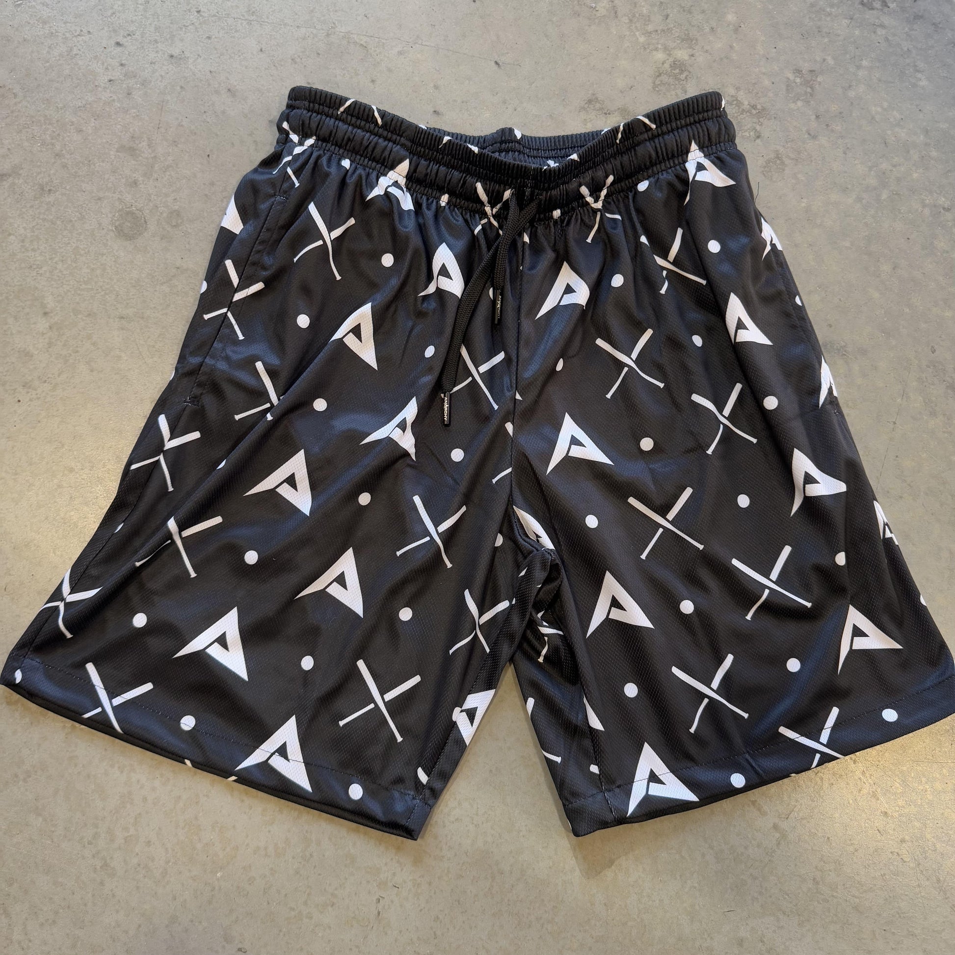 Anarchy Mesh Shorts - Black/White - Smash It Sports