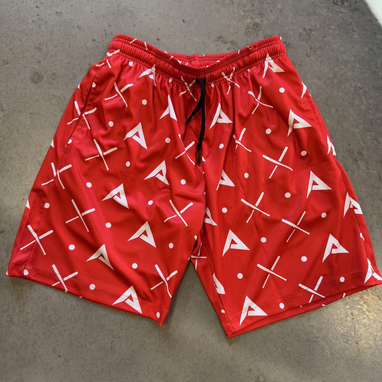 Anarchy Mesh Shorts - Red/White - Smash It Sports