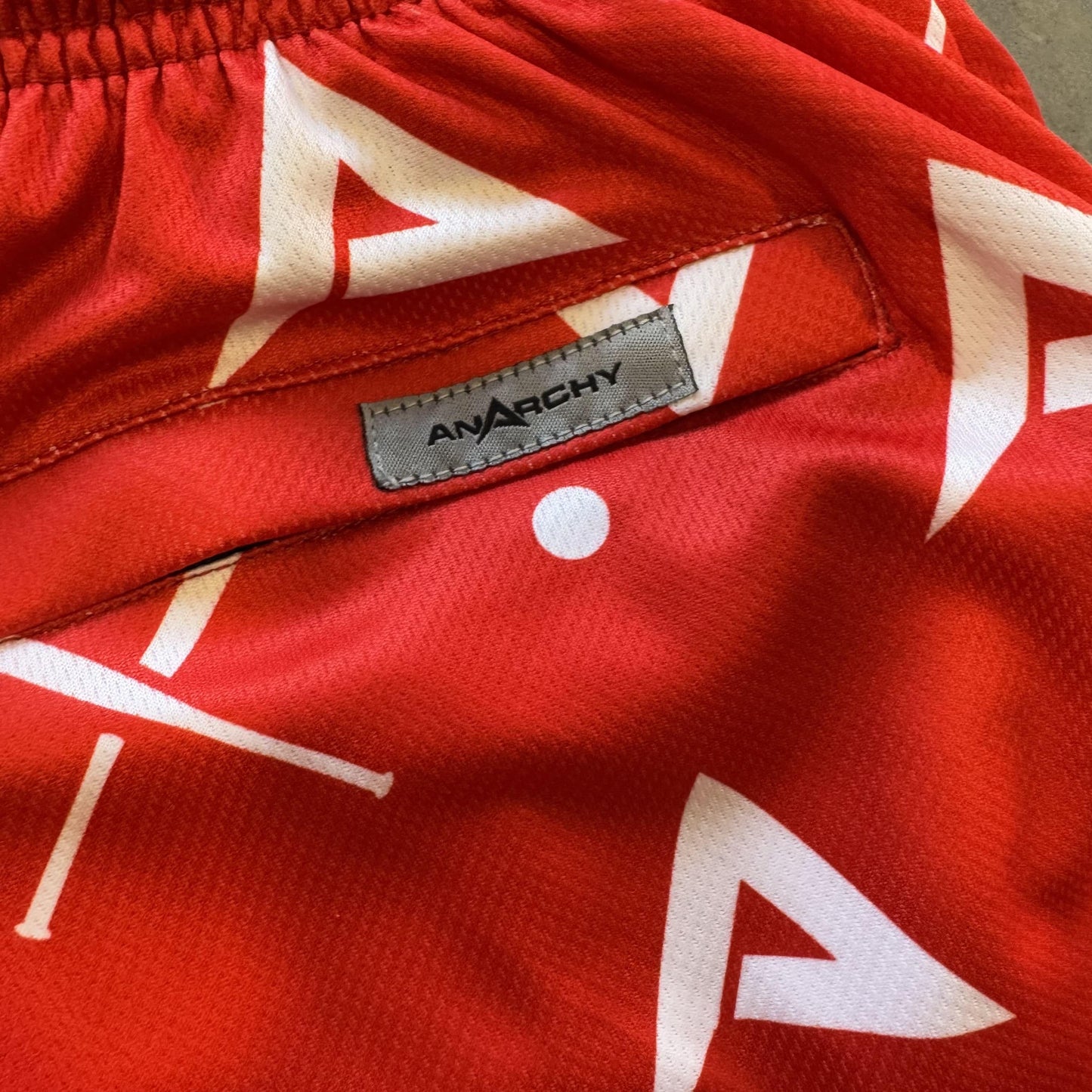 Anarchy Mesh Shorts - Red/White - Smash It Sports