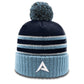 Anarchy New Logo Beanie #134 with Pom (Navy/Columbia Blue/White) – Product View | Smash It Sports
