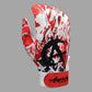 Anarchy Premium Batting Gloves- Abstract Red/White/Black – Primary View | Smash It Sports