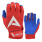 Anarchy Pro Grip Batting Gloves - Red/Royal/White – Product View | Smash It Sports | leather, pro
