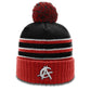 Anarchy Retro Logo Beanie #134 with Pom (Black/Red/White) - Smash It Sports