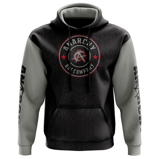 Anarchy Core Fleece Hoodie - Black/Charcoal/Red