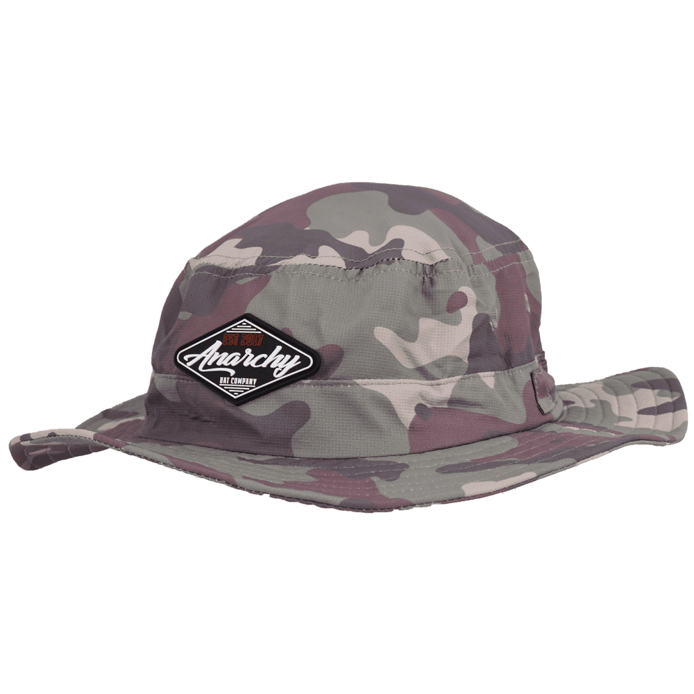 Anarchy Bucket Hat Camo with Black Patch - Smash It Sports