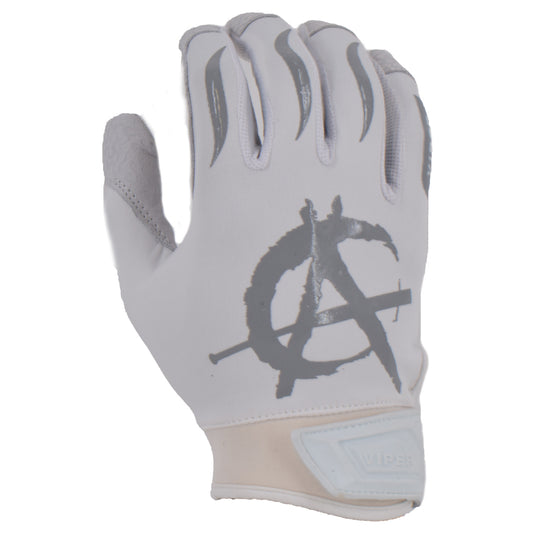 Viper Lite Premium Batting Gloves Leather Palm - Anarchy Edition Whiteout
