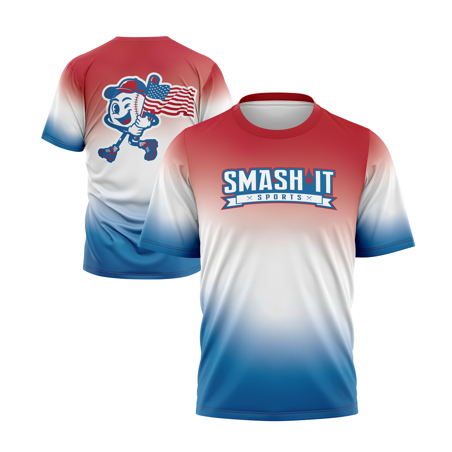 Smash It Sports Short Sleeve Shirt - Freedom Fade – Specs Overview | Smash It Sports | premium