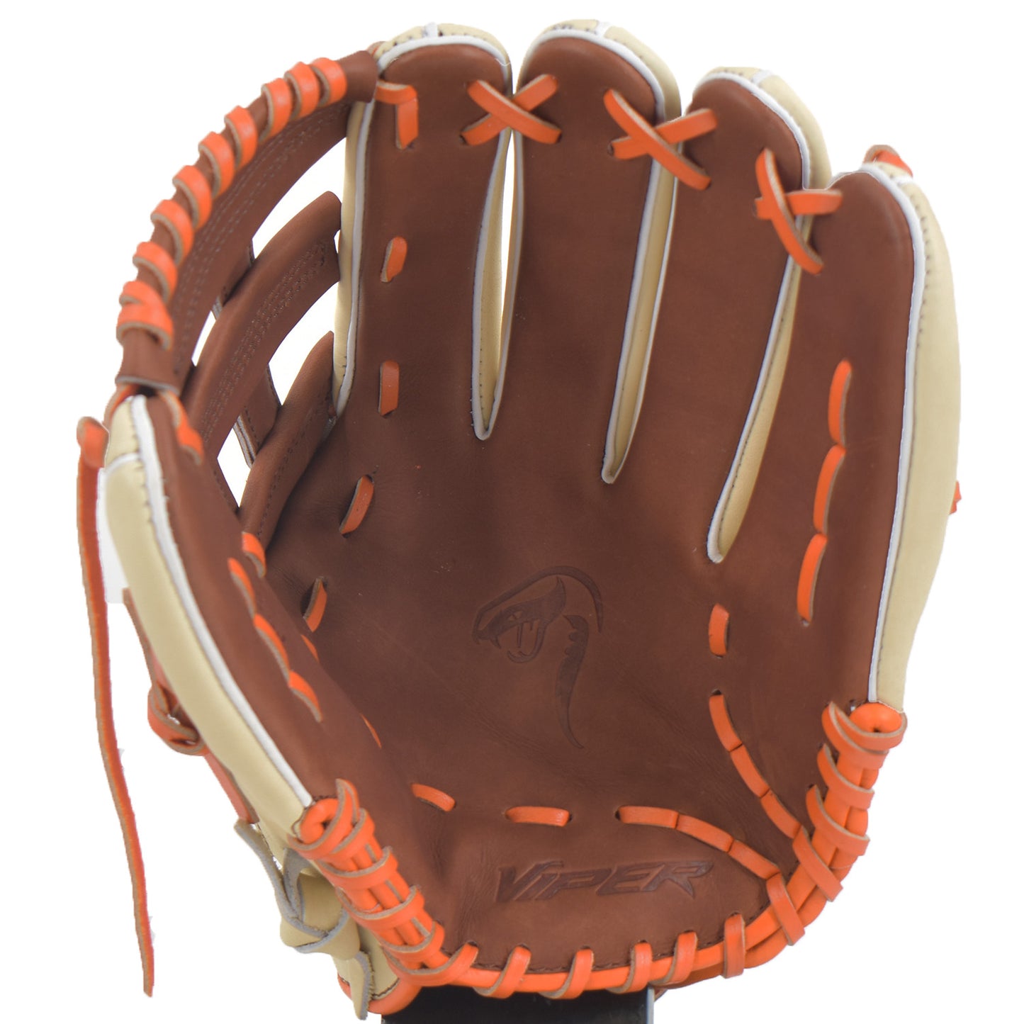 Viper Japanese Kip Leather Slowpitch Softball Fielding Glove  Carmel Tan Orange