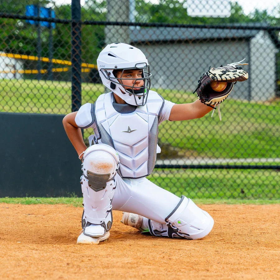 All-Star MVP-PRO Series Youth Catchers Set - Solid Colors – Product View | Smash It Sports | cage, padding, matte