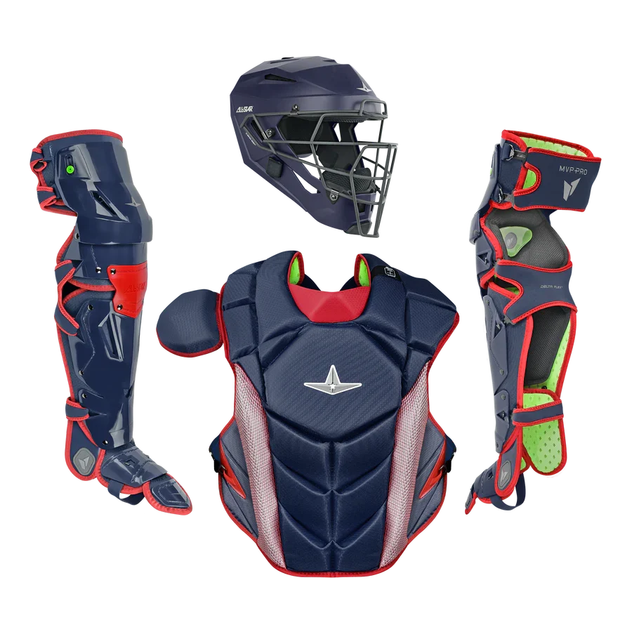 All-Star MVP-PRO Series Youth Catchers Set - Solid Colors – Product View | Smash It Sports | cage, padding, matte