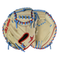 All-Star S7-Elite Pro Travel Fit Catchers Mitt/Glove - Tan/Red/Sky Blue